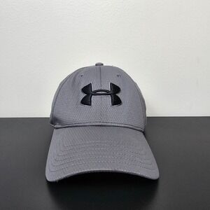 Under Armour Hat Cap Mens Medium Grey Blitzing 2 UA Logo Performance Golf Sports